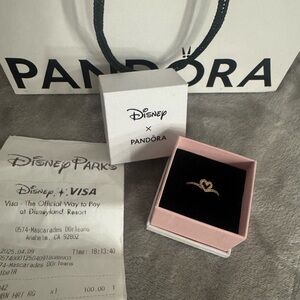 Disney Gold Heart Ring with Sparkling Accents Rose gold color!